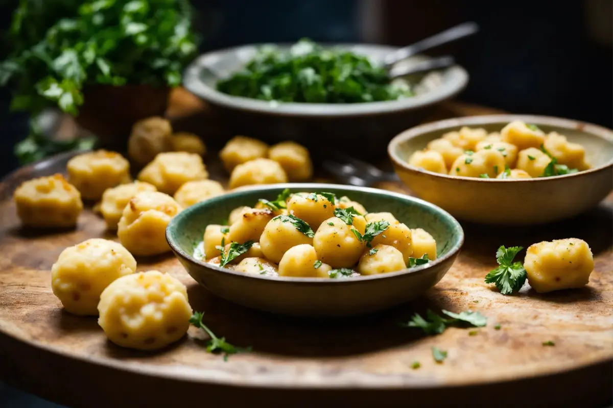 Comparison of homemade and store-bought gnocchi, illustrating different approaches to cooking gnocchi.