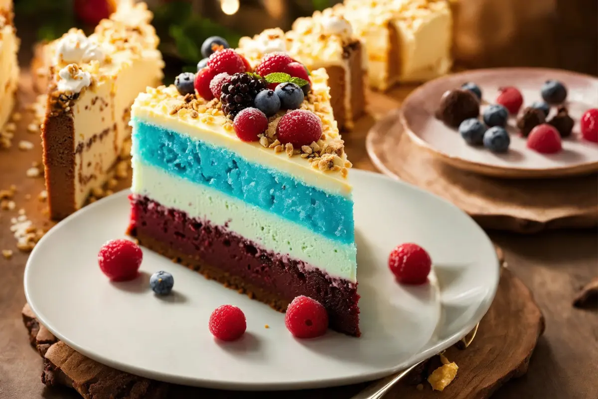 Assorted frozen cakes elegantly arranged, highlighting diverse flavors and designs.