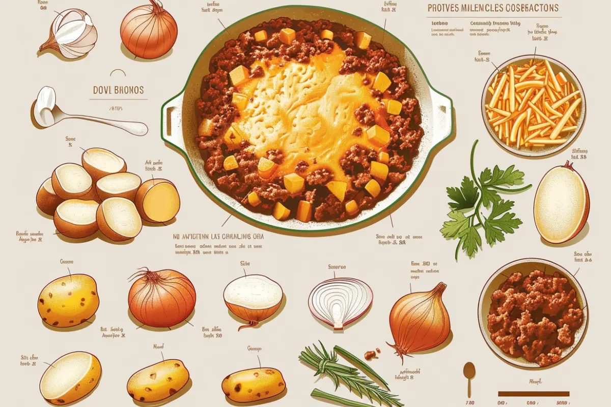 Infographic showing the nutritional benefits of hobo casserole ingredients.