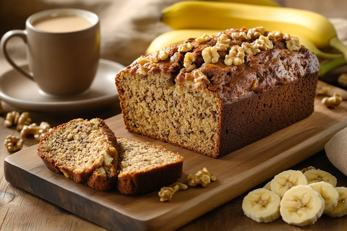 Starbucks banana bread recipe with coffee and walnuts